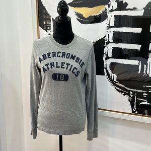 Abercrombie and Fitch Gray Long-Sleeve “Muscle” Top, Size S